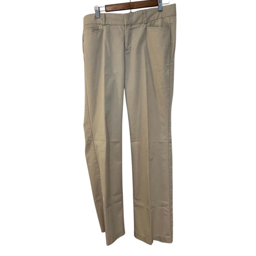 Dockers Trousers Womens 10 M Tan Excellent Stretch Straight Leg Khaki Pants